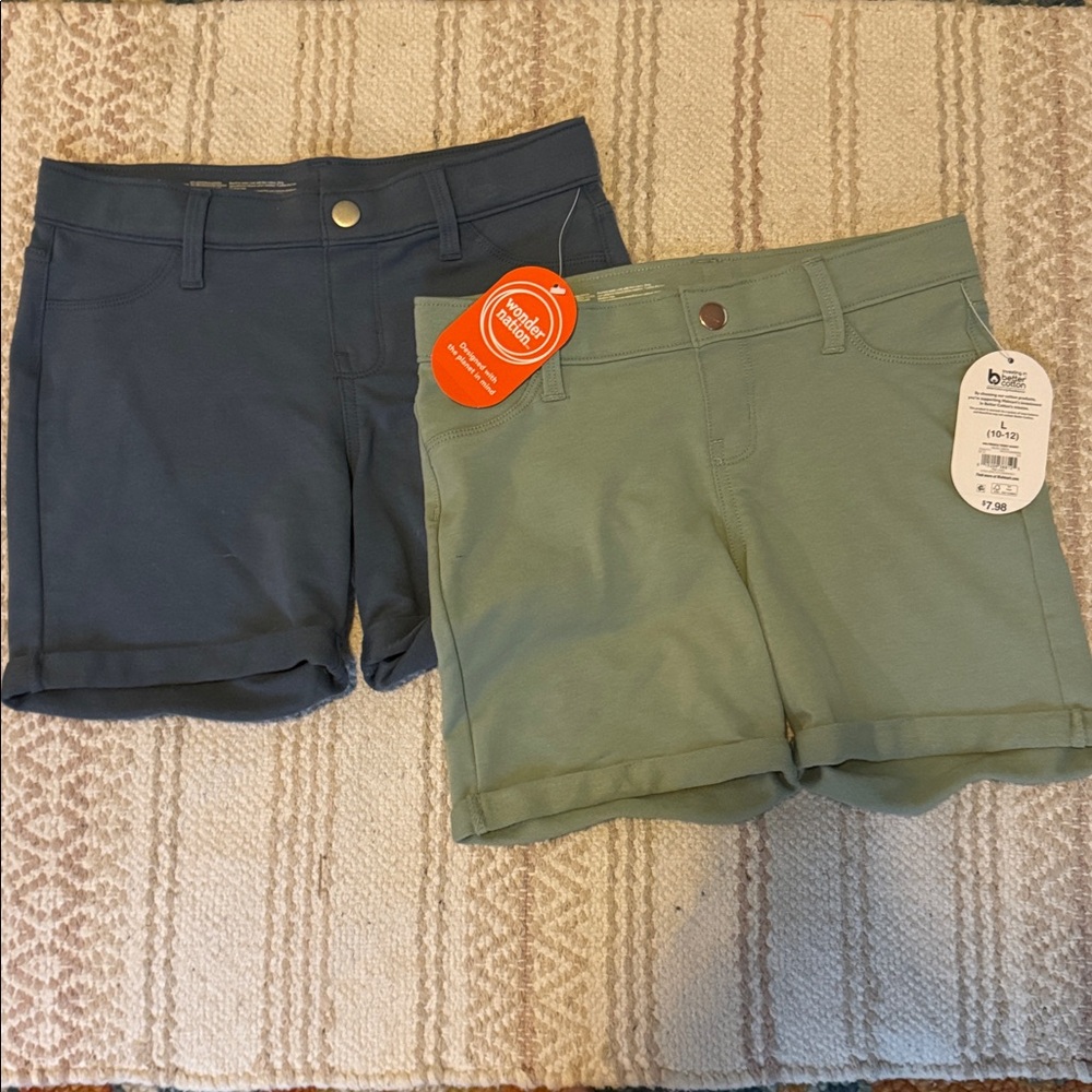 Wonder Nation Kids Shorts - Blue and Green